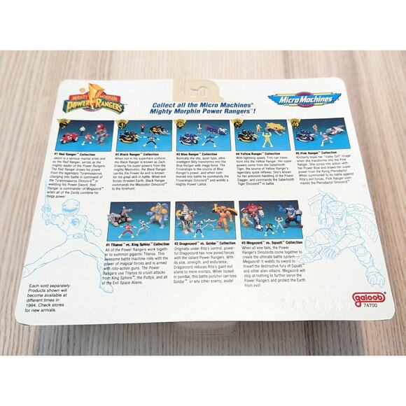 Vintage New Micro Machines Mighty Morphin Power Rangers Set #3 BLUE RANGER - Picture 7 of 9